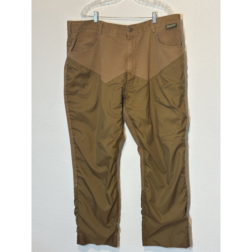 Vtg Gamehide Hunting Pants Heavy Duty Mens Sz 44 Cotton Nylon Brown 44 X 30‎